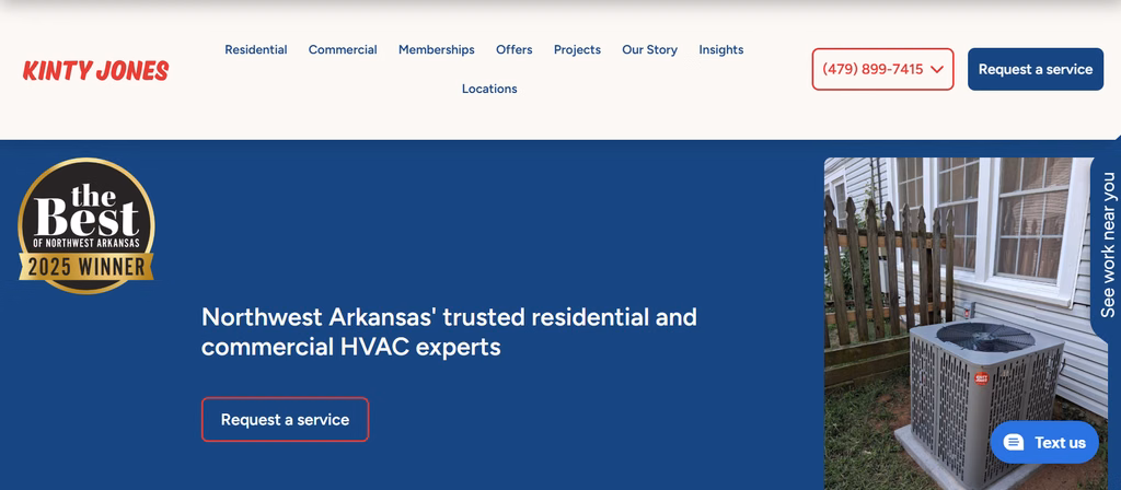 Kinty Jones Heating & Cooling: Best for Residential and Commercial Coverage