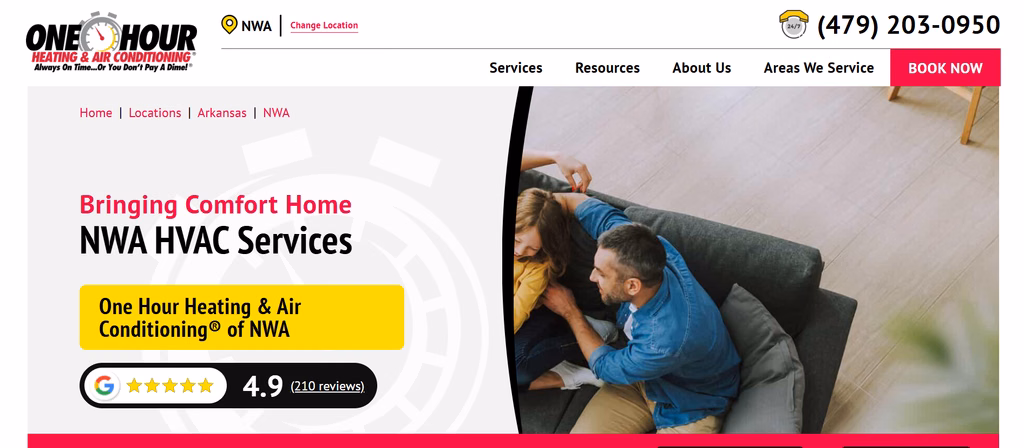 One Hour Heating & Air Conditioning of NWA: Best for Time-Sensitive Service