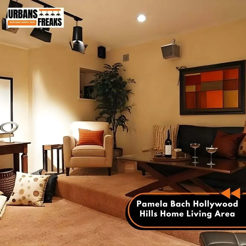 Pamela Bach Hollywood Hills Home Living Area
