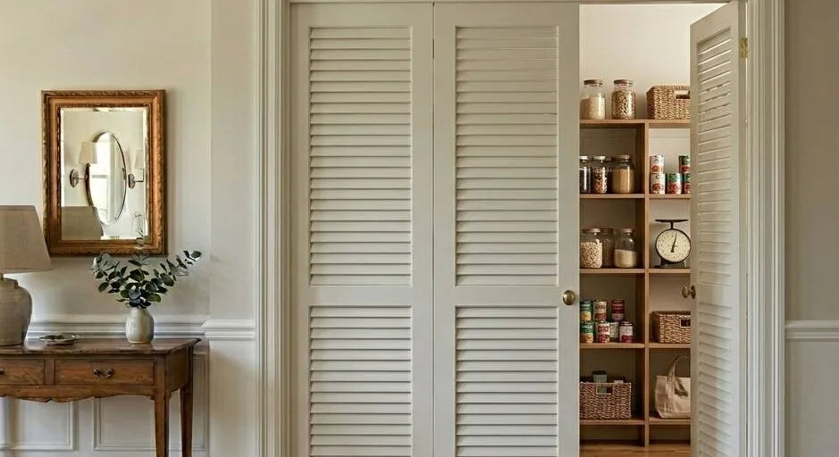 Louvered Doors for Ventilation With a Vintage Touch