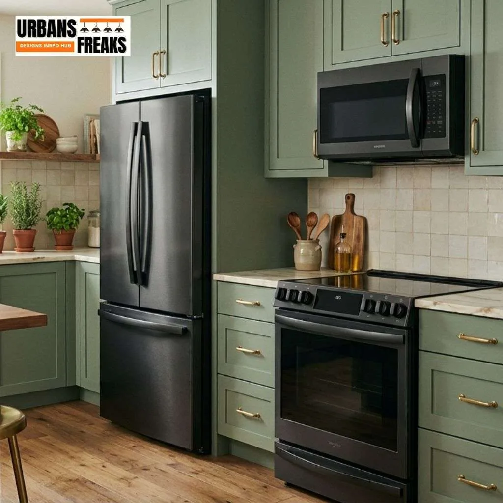 Cabinet Colors for Black Stainless Steel Appliances Sage Green: The Earthy, Effortless Match