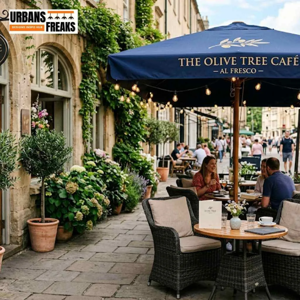 A Charming Outdoor Terrace or Sidewalk Café Setup