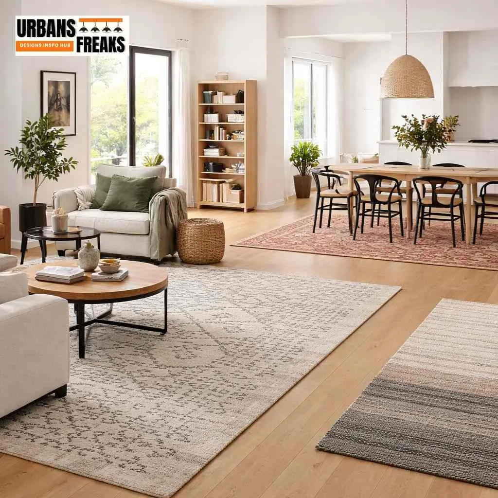 Define Zones With Area Rugs in Open Floor Plans