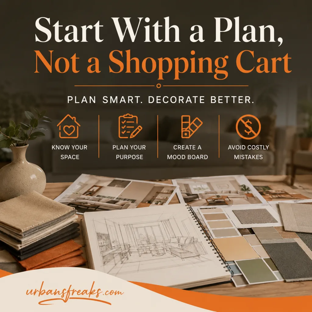 Interior Decoration Tips Start With a Plan, Not a Shopping Cart