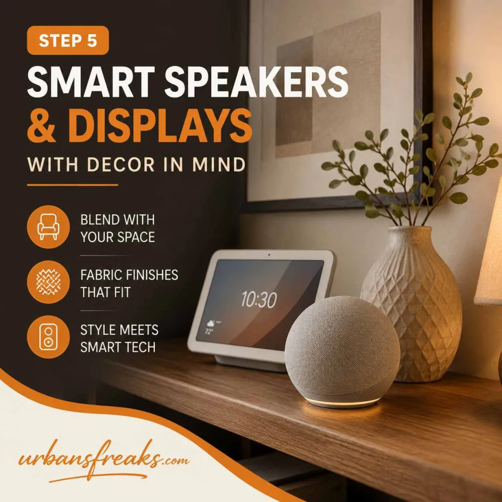 Smart Home Decor Step-by-Step: How to Set Up Your Smart Home Decor Step 5: Add Smart Speakers and Displays With Decor in Mind