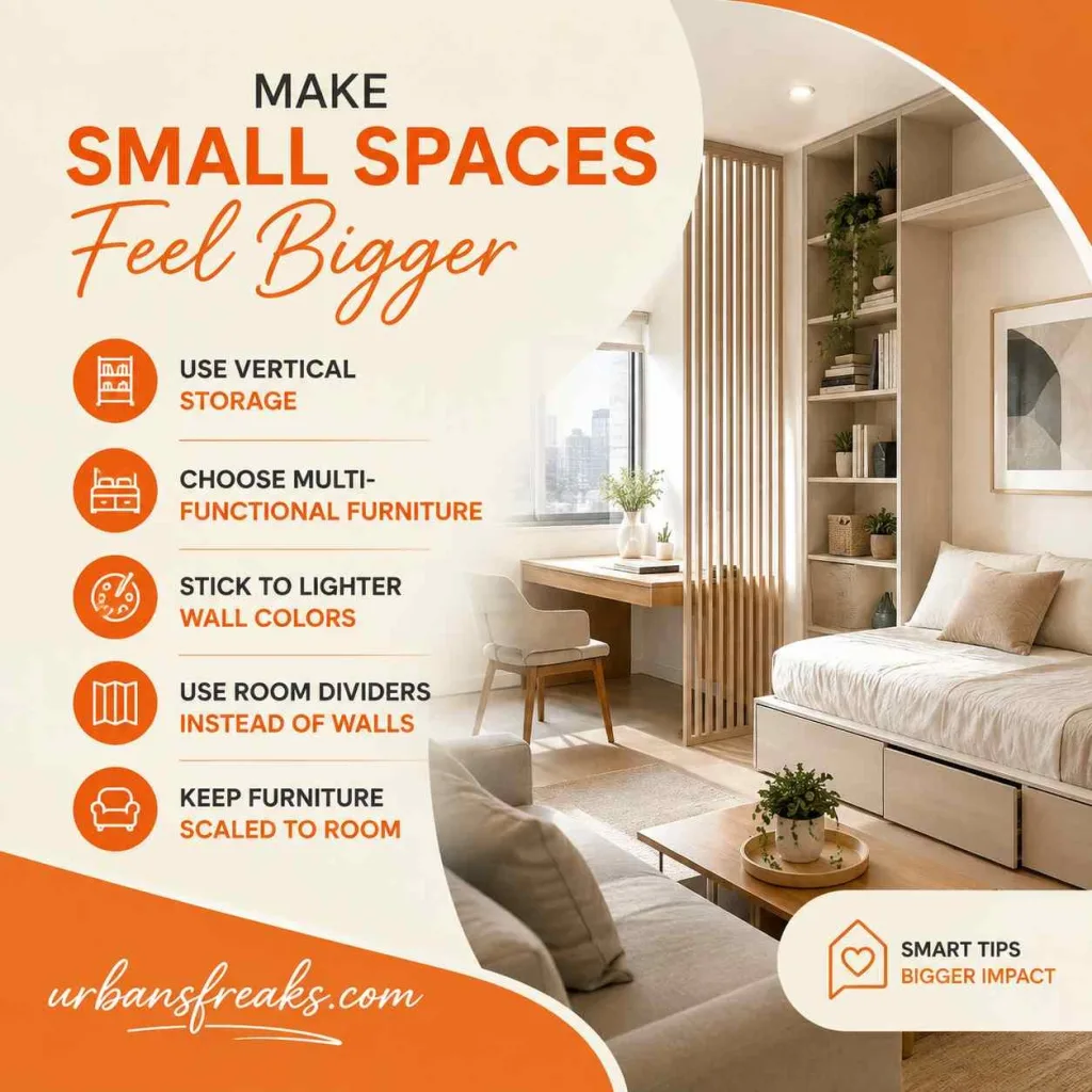 DrHomey Tips Make Small Spaces Feel Bigger