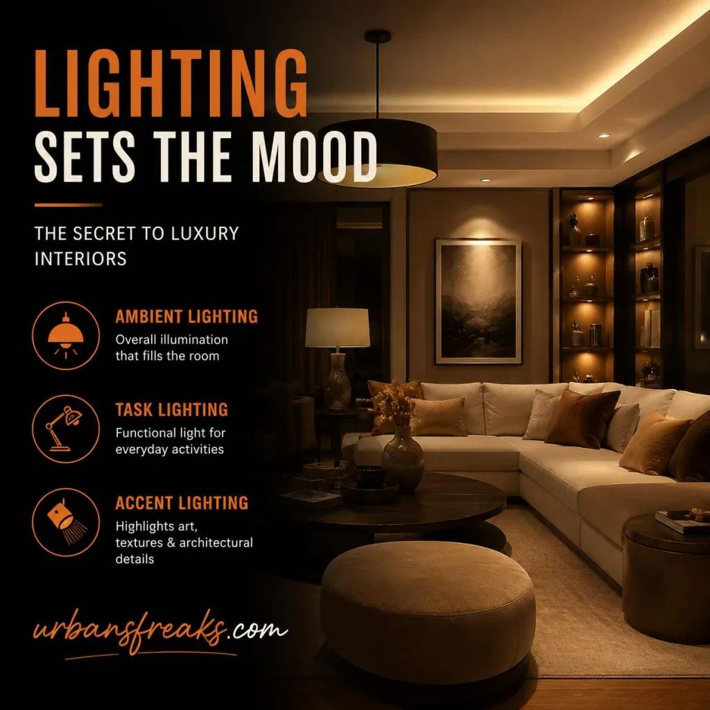Luxury Interior Design Lighting Sets the Mood