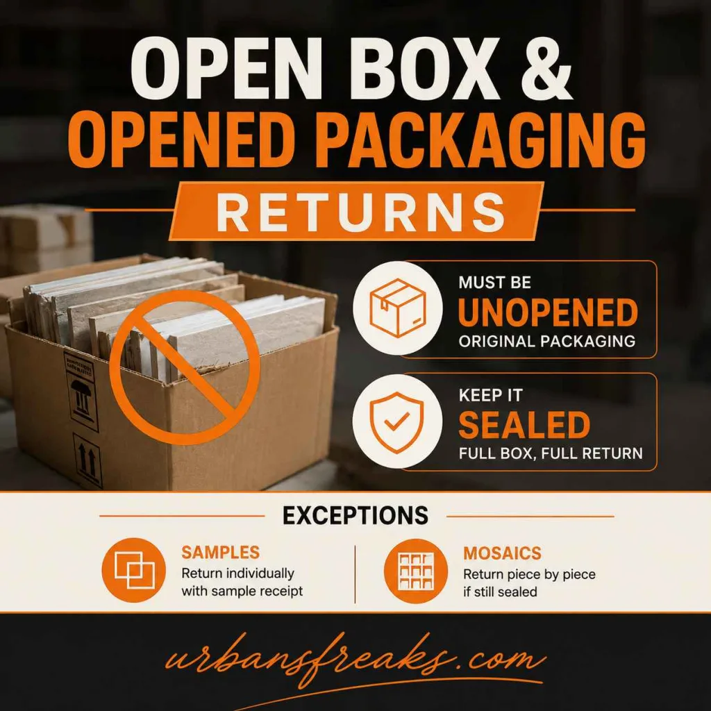 Floor & Decor Return Policy Open Box and Opened Packaging Returns