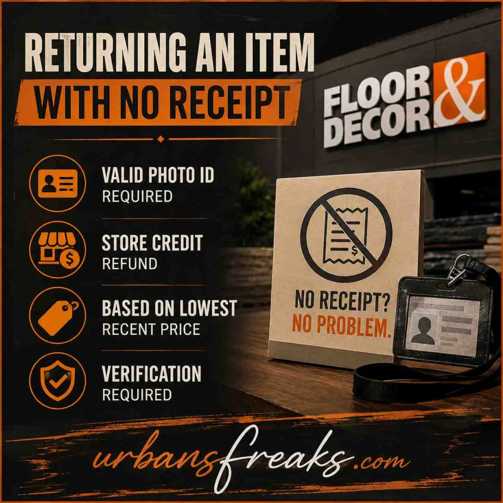 Floor & Decor Return Policy Returning an Item With No Receipt